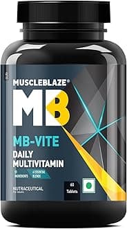 MuscleBlaze MB- Vite Multivitamin with Immunity Boosters RDA Vitamin C, D, Zinc,60 Tablets