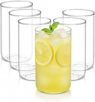 Elite Borosilicate Drinking Glasses Set, Serves Water, Cold Drinks, Juice, Milk, Pack of 6, 300 ml, Flame Proof Glasses, Microwave & Dishwasher Safe, Transparent