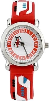 ele ELEOPTION Children's Watch Waterproof 3D Cute Cartoon Round Dial Silicone Rubber Band Quartz Wristwatch Xmas Gift for Little Girls Boy Kids Children Environmental Friendly - Subway, Red