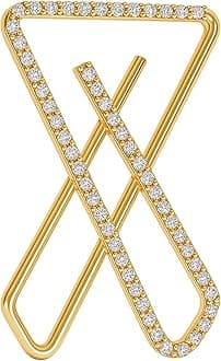 VAMA FASHIONS Stone X Safety Sari Brooch Draping Holding Heavy Sarees Pleats dresses Hijab Dupatta Scrafs saree pins for women