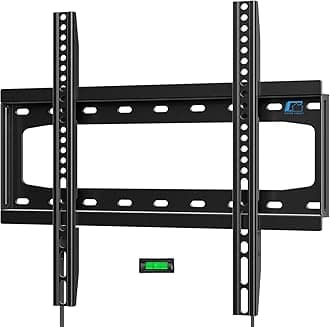 HOME VISION TV Wall Mount Fixed for Most 26-65 Inch Flat/Curved TVs with Max VESA 400X400mm up to 99Lbs Fits 16 Inch Wood Studs, Universal Low Profile Wall Mount TV Bracket, Space Saving HV8401