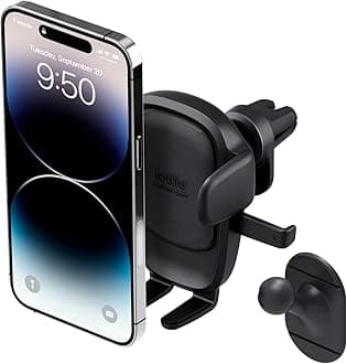 Easy One Touch Advanced Air Vent Car Phone Mount - Universal Cell Phone Holder for iPhone, Google, Samsung, Moto, LG, and All Other Smartphones