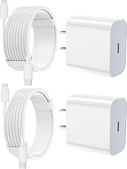iPhone Charger Fast Charging 2 Pack Type C Wall Charger Block with 2 Pack [6FT&10FT] Long USB C to Lightning Cable for iPhone 14/13/12/12 Pro Max/11/Xs Max/XR/X,AirPod Pro