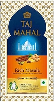 Taj Mahal Rich Masala Tea Bags, 25 Pieces