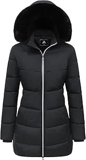 MOERDENG Women's Winter Windproof Warm Down Coats Waterproof Thicken Hooded fashions Puffer Jacket