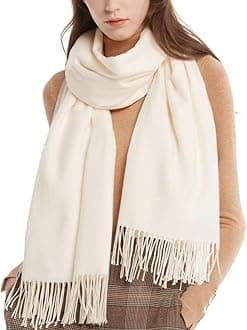 FURTALKWomens Winter Scarf Cashmere Feel Pashmina Shawl Wraps Soft Warm Blanket Scarves for Women