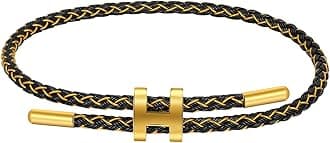 AIMADE Bracelets for Women Adjustable Charm Bracelet, 18k Gold-plated Buckle Design Titanium Steel Wire Rope Women's Gift Jewelry