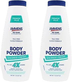 Ammens Powder Shower Fresh 11 oz (Pack of 2)
