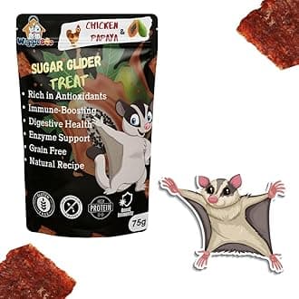 Chicken & Papaya Suger Glider Treat | Protein Rich | Fiber Rich | Crunchy Healthy Snacks | Training Treat | 75gm