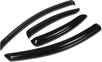 Auto Dynasty 4Pcs Tape-On Window Visor Rain Guard Compatible with 2004-2010 Mitsubishi Galant, Rain Shields Vent Shade Wind Deflector, Acrylic
