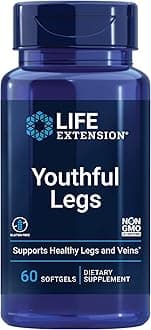 Youthful Legs - Healthy Vein and Leg Support Supplement for Women - Advanced Formula For Circulation in Leg Veins- Non-GMO, Gluten-Free - 60 Counts