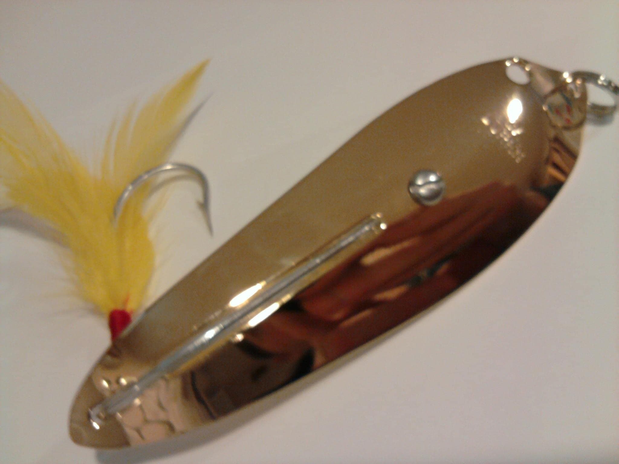 Spoon with Feather, Gold and Yellow
