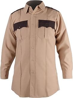 First Class 100% Polyester Two Tone Long Sleeve Shirt