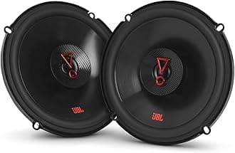 Stage3 627F 6.5 Inch 165mm 2-Way Coaxial Car Speakers 225W Peak Power Auto Audio Sound System with Plus One Woofers and Edge Driven Dome Tweeters No Grills Pair