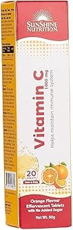 Vitamin C 1000 Mg Orange Flavour Effervescent 20 Tablets