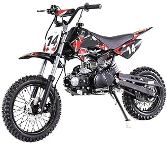 X-PRO 110cc Dirt Bike Pit Bike Kids Dirt Pit Bike 110 Dirt Pit Bike (Red)