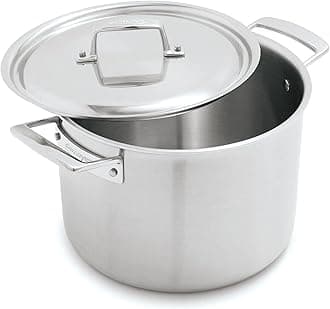 Essential 5-ply 8-qt Stainless Steel Stock Pot with Lid
