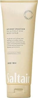 Saltair KP Body Scrub. 5% Glycolic Acid Treatment with Volcanic Sand and Plant Moisturizers. Fragrance-Free Physical Chemical Exfoliator. Exfoliating Body Scrubber for Rough Bumpy Skin, 10oz.
