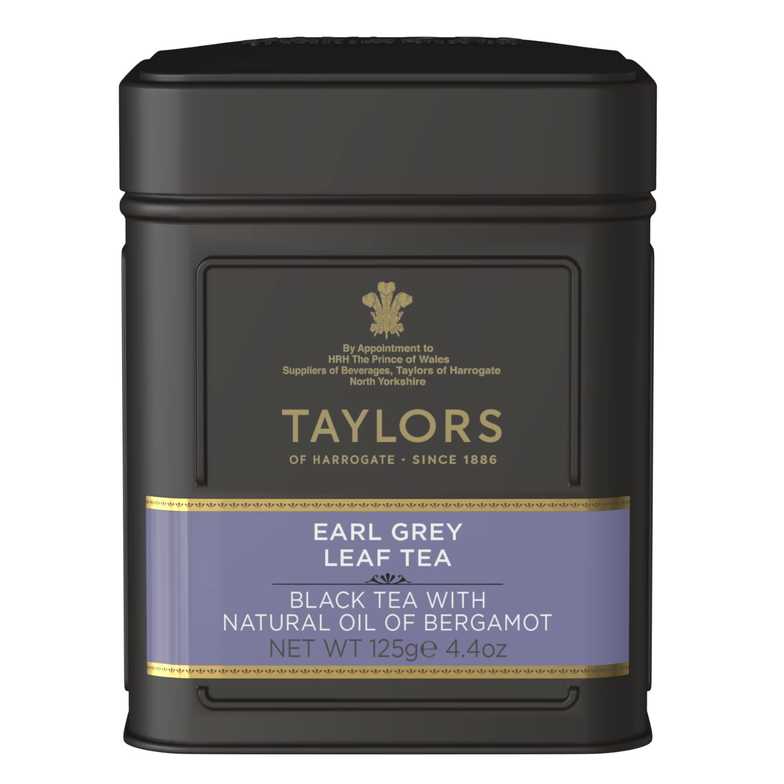 Taylors of Harrogate Earl Grey, Loose Leaf, 4.41 Ounce Tin Caddy (Pack of 1), Fragrant, Delicate & Light, Caffeinated, Premium Whole Leaf Tea