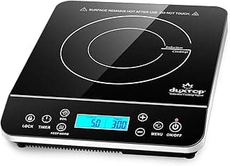 Portable Induction Cooktop, Countertop Burner Induction Hot Plate with LCD Sensor Touch 1800 Watts, Silver 9600LS BT-200DZ