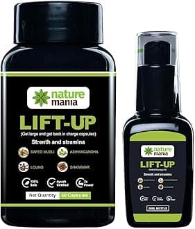 New Lift-up Combo (Massage Oil & Capsule) | Massage Oil for Men's 50 Ml Pack of 1 & Capsule 60 Pics