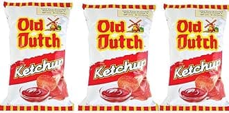 Canadian Old Dutch Potato Chips, Ketchup, Large Family size - 3 Pack