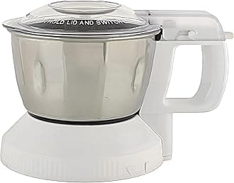 AJS spares - Chutney Jar for "PANASONIC/National PANASONIC" Mixer Models "Mx-Ac555, Mx-Ac400, Mx-Ac350, Mx-Ac310, Mx-Ac300, Mx-Ac250, Mx-Ac220, Mx-Ac210" (with Lock, 500ml), White