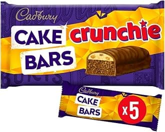 Milk Chocolate Crunchie Cake Bars, 5 Individually Wrapped Bars (Pack of 1)