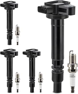 UF323 Ignition Coil & 7090 Double Iridium Spark Plug for TOYOTA 1999-2000 4Runner,2000-2004 Tacoma L4 2.4L 2.7L Replaces# C1305 UF323 909190223 9091902237 C1305 5C1304 E353 521690 IC453