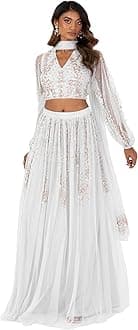 Women's Indian Traditional Dress for Women Outfit Lengha Choli Lehenga Saree Skirt and Top Dupatta Coord Set for Wedding Guest Top Skirt Coord (pack of 1)