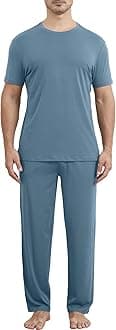 netdrawMen's Ultra Soft Bamboo Viscose Pajama Sets Lightweight Comfy Lounge Sleep Short Sleeve Pjs Sleepwear