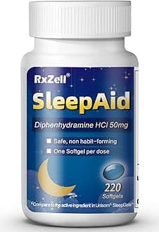 Sleep Aid, Diphenhydramine 50mg, Easy-to-Swallow Softgels, Supports Deeper Restful Sleeping, Non Habit-Forming (220 Counts)