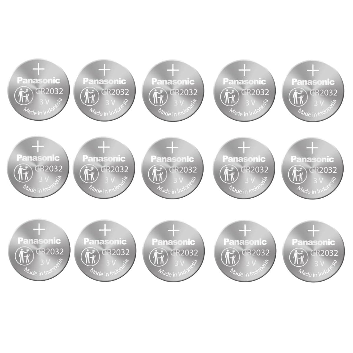 Panasonic CR2032 Lithium 3 Volt Battery, 5 Count (Pack of 3)