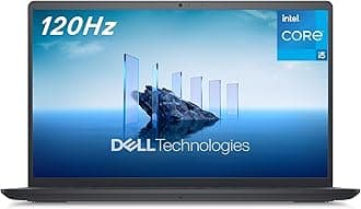 Dell Inspiron 3520 Laptop - 15.6-inch FHD (1920 x 1080) 120Hz Display, Intel Core i5-1235U Processor, 8GB DDR4 RAM, 512GB SSD, WiFi 5, Windows 11 Home - Carbon Black