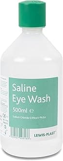 Lewis-Plast Saline Eye Wash Solution, 500ml Bottle for Safe and Effective Eye Care