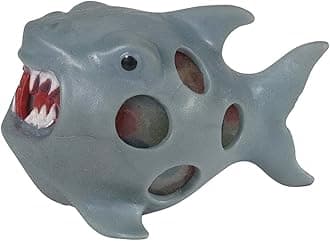 WARM FUZZY Toys Rainbow Bead Buddies Squishy Shark Toy | Stress Relief Toy Suitable for Autism & ADHD | Funny Sensory Fidget Great for Home, Classroom, Birthday Party Favors