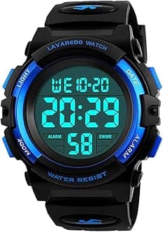 Kids Watch,Boys Watch for 3-15 Year Old Boys,Digital Sport Outdoor Multifunctional Chronograph LED 50 M Waterproof Alarm Calendar Analog Watch for Children with Silicone Band,Kids Gift