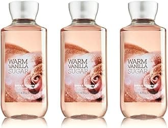 Bath and Body Works Warm Vanilla Sugar Signature Collection Shower Gel, 10 oz, new packaging (3 Pack)