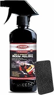 SHEEBA Bike & Scooter Complete Body Polish I High Gloss Shine I Easy Application I Long Lasting I Multipurpose Care for Painted, Plastic, Vinyl, Tyre, Helmet, Accessories - 200mL Pack.