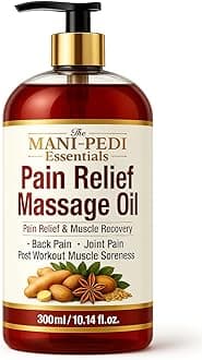 TMPE Pain Relief Massage Oil For Joint & Back Pain, Muscle Soreness & Post Workout Recovery. With Natural Healing Of Ginger, Turmeric & Clove Oils. Non-Sticky Texture - 300Ml
