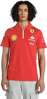 PUMA Scuderia Ferrari Men's 2024 Team Polo Burnt Red - Size: XX-Large