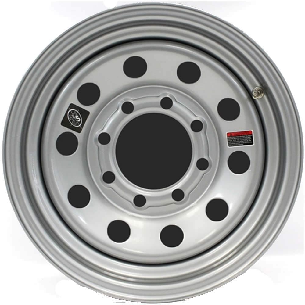 16" x 6" Silver Modular Trailer Wheel (8-6.5" Bolt Circle)