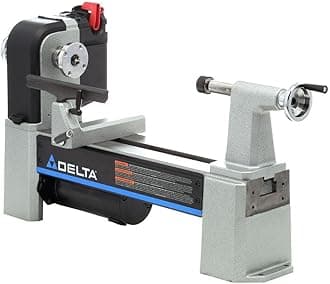 Delta Industrial 46-460 12-1/2-inch Variable-Speed MIDI Lathe, Gray
