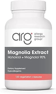 Allergy Research Group Magnolia Extract - Delivers 200 mg Magnolia Bark with 90 Percent Honokiol & Magnolol - Supports Stress Balance, Calm & Restfulness - 120 Servings - 120 Capsules