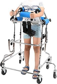 Walkers for Seniors, Walker Children with Cerebral Palsy, Hemiplegia Stroke Rehabilitation Standing Frame Adult Walker Walking Aid for The Disabled (Color : Women, Size : Height: 3.9~4.9ft)