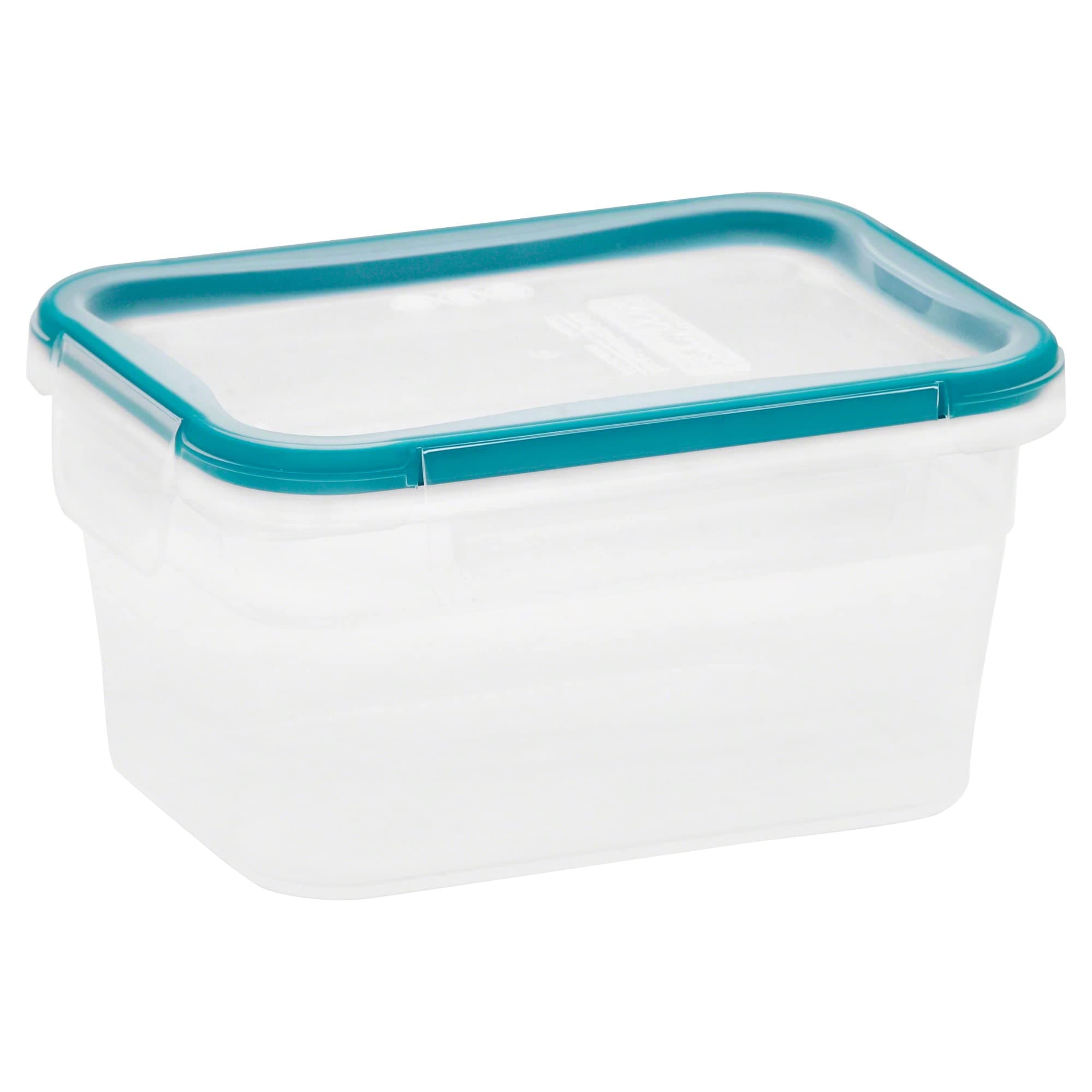 Total Solution 8.5-Cup Plastic Food Storage Container with Lid, 8.5-Cup Rectangular Meal Prep Container, Non-Toxic, BPA-Free Lid with 4 Locking Tabs, Microwave, Dishwasher, and Freezer Safe