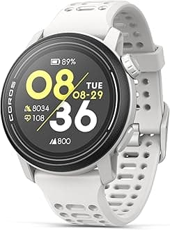 COROS PACE 3 GPS Sports Watch, Lightweight and Comfort, 15 Days Battery Life, Dual-Frequency GPS, Heart Rate Monitoring, Navigation, Sleep Track, Run, Bike, and Ski (White Silicone)