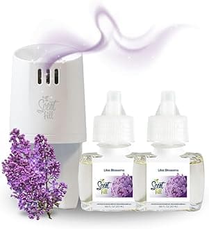 Scent Fill Lilac Blossoms Plug in Air Freshener, Scented Oil Refills, 2 Refills + Diffuser