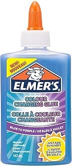 Elmer's Colour Changing PVA Glue | Blue to Purple | 147 ml | Washable & Kid Friendly| Great for Making Slime | 1 Count