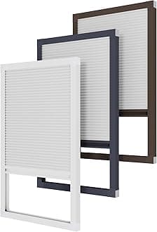 Hoeflife Cellular Shades Cordless Blackout, Skylight Blinds for Windows Roof Window Shades for Home, Room Darkening Honeycomb Blinds for Doors - Custom Cut to Size(Blackout, White)